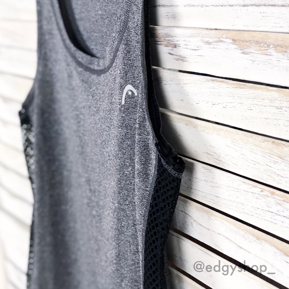 Head | Side In Tank Top Mesh Athletic Workout - Picture 2 of 7